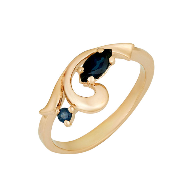 Кольцо из золота 585 пробы c сапфирами, Л 4508 4334 за 32400