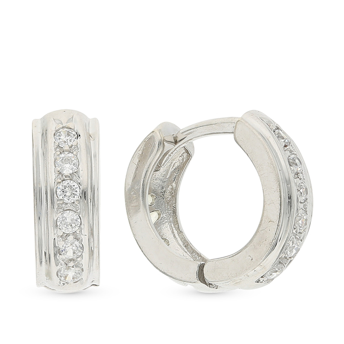Серьги из золота 585 пробы c фианитами