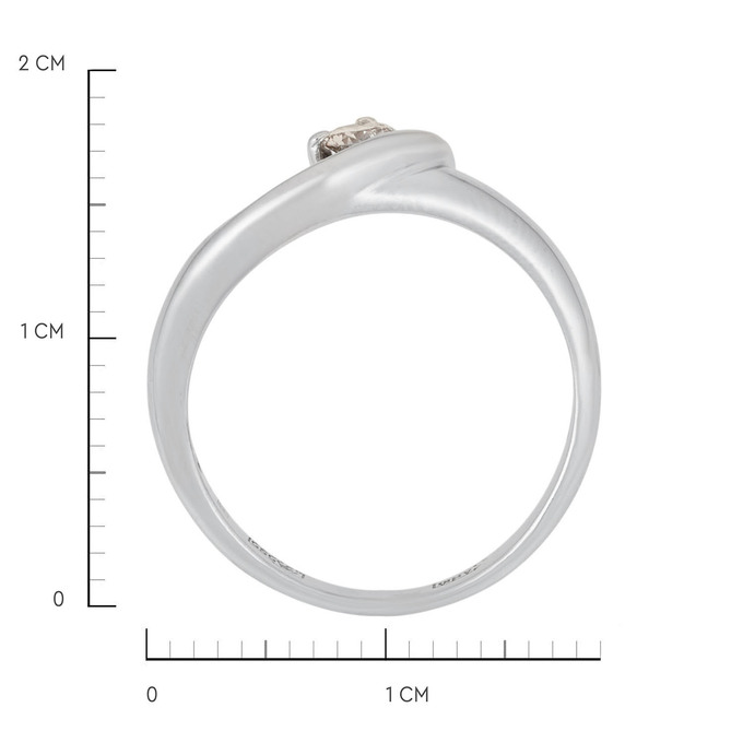 Кольцо из золота 585 пробы c бриллиантом, Л 4807 8076 за 47200