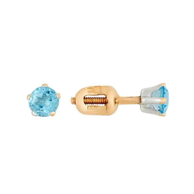 Серьги из золота 585 пробы с топазами, Л 5805 4065 за 12900