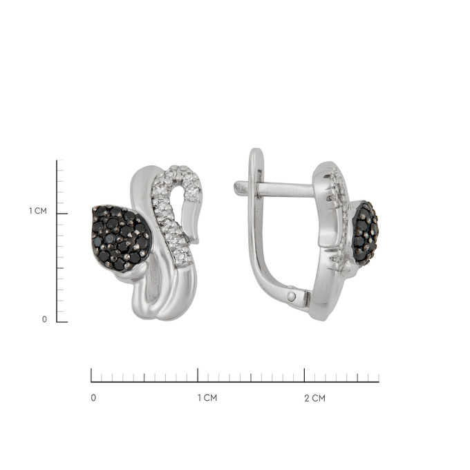 Серьги из золота 585 пробы с бриллиантами, Л 5104 2604 за 54800