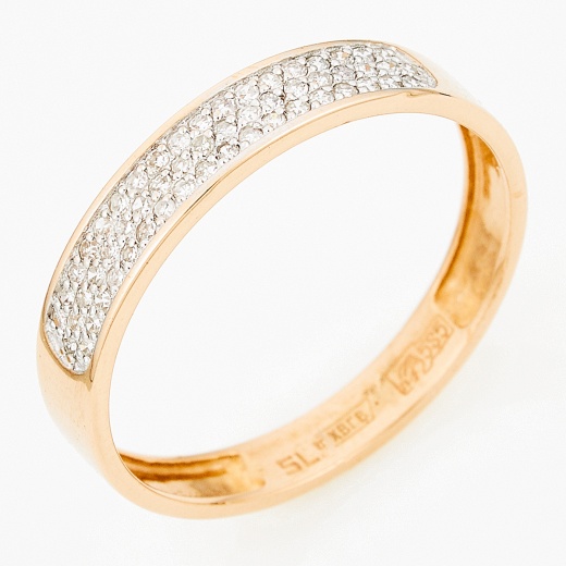 Кольцо из комбинированного золота 585 пробы c 55 бриллиантами Л31113981 фото 1
