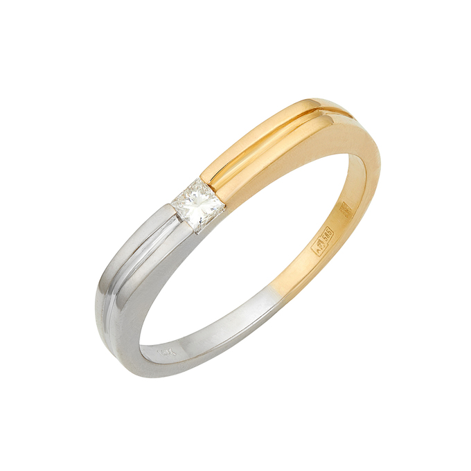 Кольцо из золота 585 пробы c бриллиантом