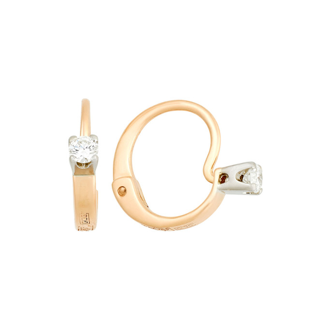 Серьги из золота 583 пробы с бриллиантами, Л 0515 6642 за 33900