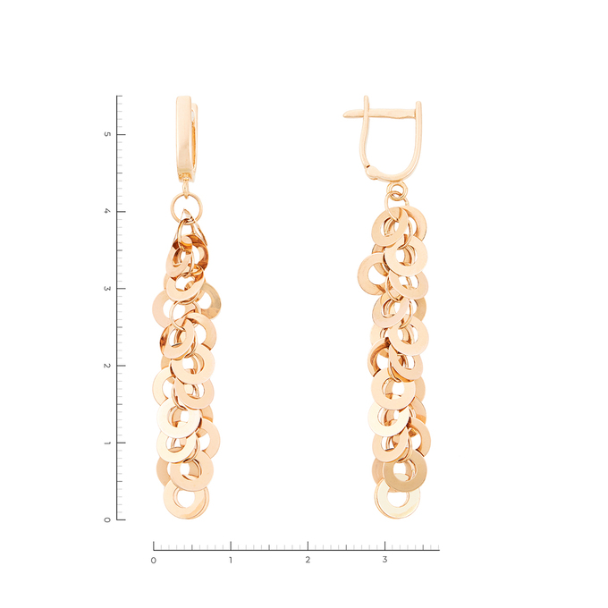 Серьги из красного золота 585 пробы