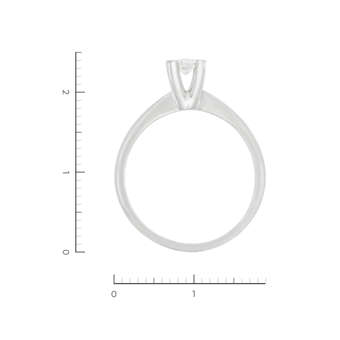 Кольцо из белого золота 585 пробы c 1 бриллиантом, Л 2809 6750 за 35700