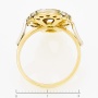 Кольцо из комбинированного золота 750 пробы c 2 фианитами и 27 бриллиантами Л73000420 фото 4