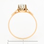 Кольцо из комбинированного золота 583 пробы c 1 бриллиантом Л32063976 фото 4