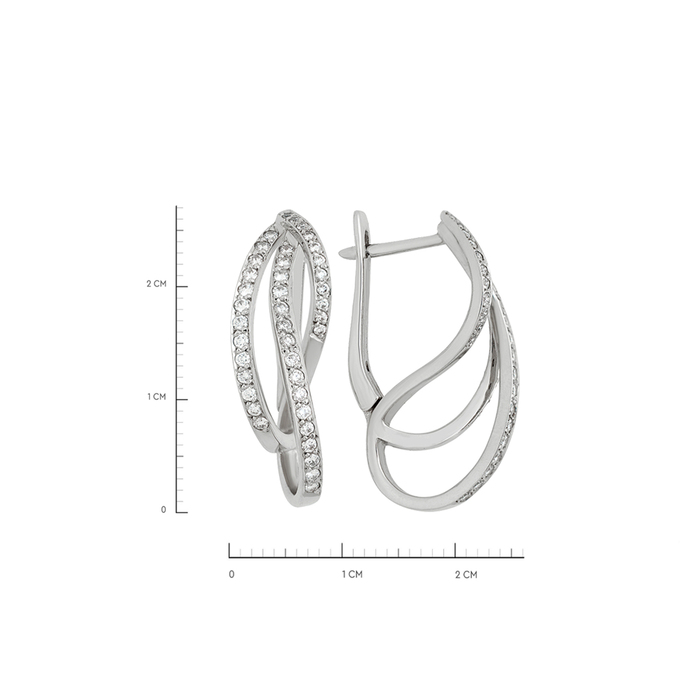 Серьги из золота 585 пробы c Бриллиант, К 0000 5323 за 96000