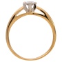 Кольцо из комбинированного золота 750 пробы c 1 бриллиантом 013013 фото 2