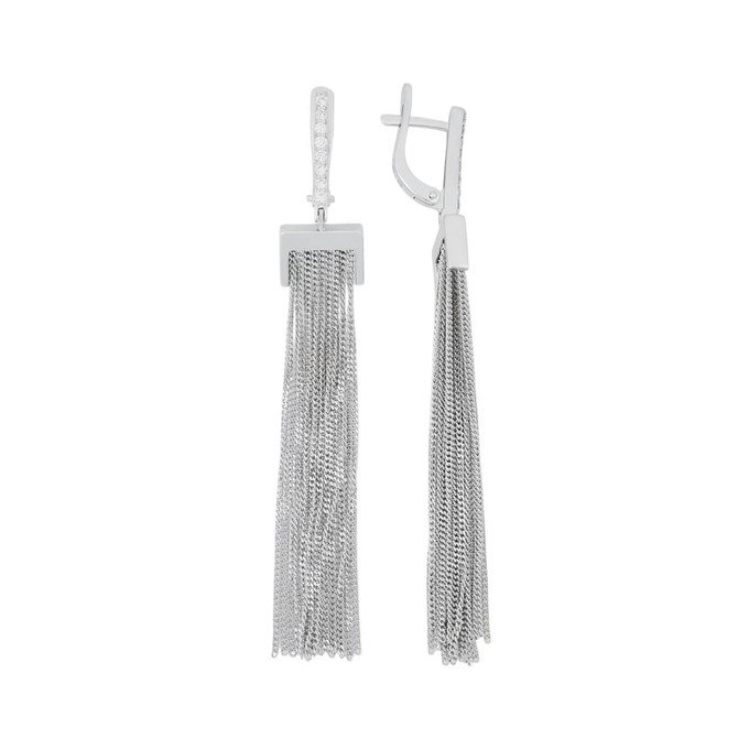 Серьги из золота 585 пробы c бриллиантами, Ц О007 2329 за 80000