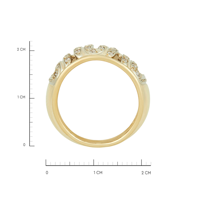 Кольцо из золота 585 пробы c фианитами, Л 3209 0861 за 91000