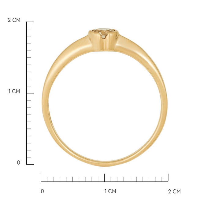 Кольцо из золота 585 пробы c бриллиантом