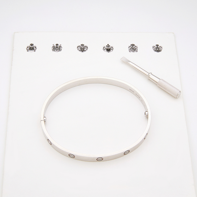 Браслет Cartier золото, 750, 3 к.,40,4 гр. (чистый вес 40,4 гр.) Love,  AIQ317