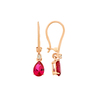 Серьги из золота 585 пробы с бриллиантами и корундами