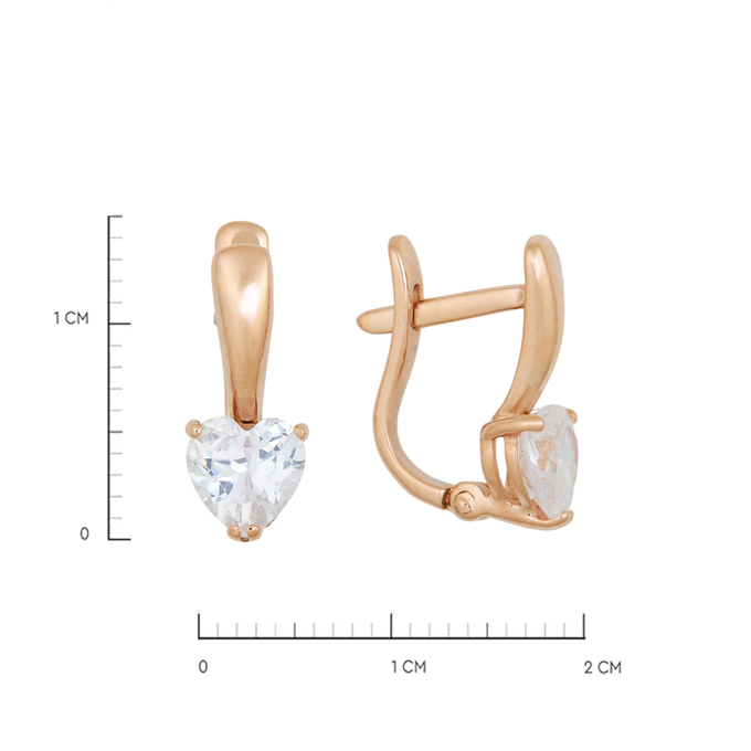 Серьги из золота 585 пробы c фианитами, Л 7502 3909 за 13920