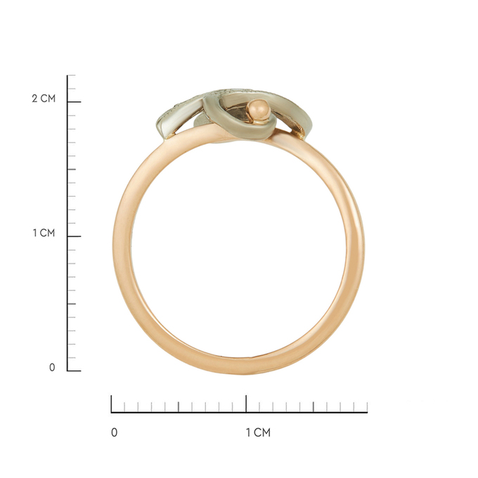 Кольцо из золота 585 пробы c бриллиантами, Л 1116 2004 за 35600