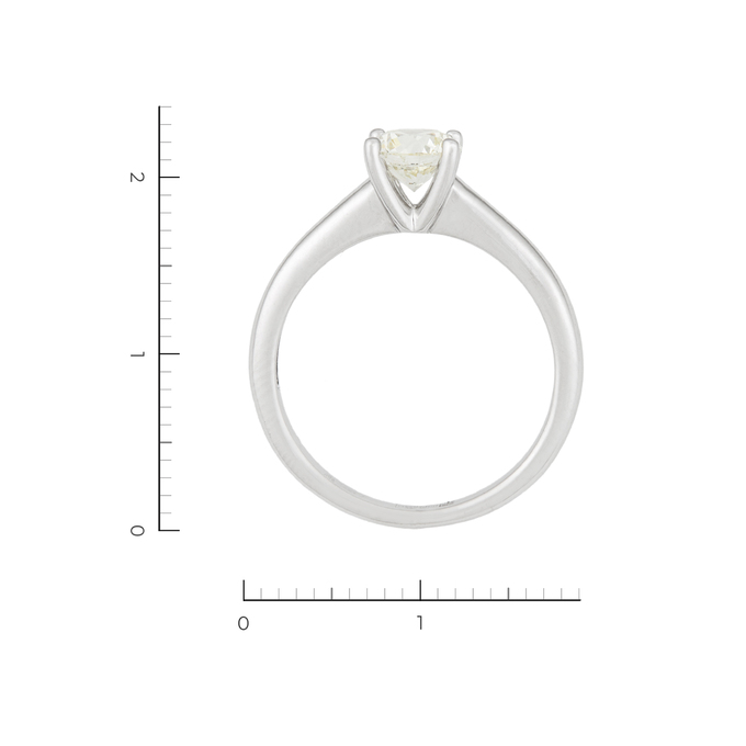 Кольцо из белого золота 585 пробы c 1 бриллиантом, Л 2809 9875 за 180000