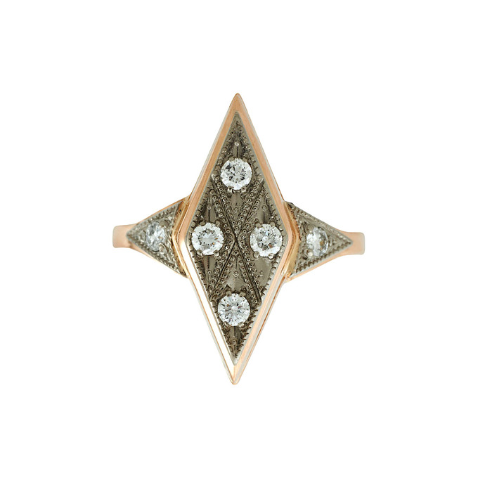 Кольцо из золота 583 пробы c бриллиантами, Л 5207 4219 за 88000