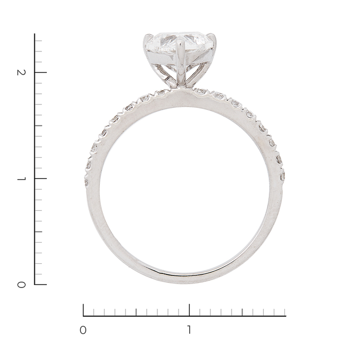 Кольцо из золота 750 пробы c бриллиантами, Л 2809 1225 за 350000