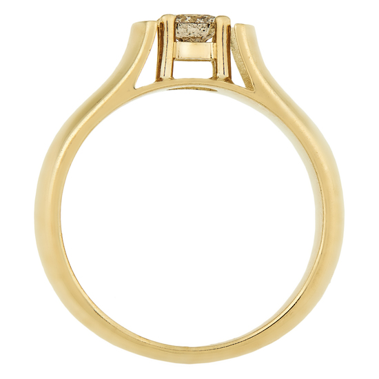 Кольцо из желтого золота 750 пробы c 1 бриллиантом, Л33087296 за 118200
