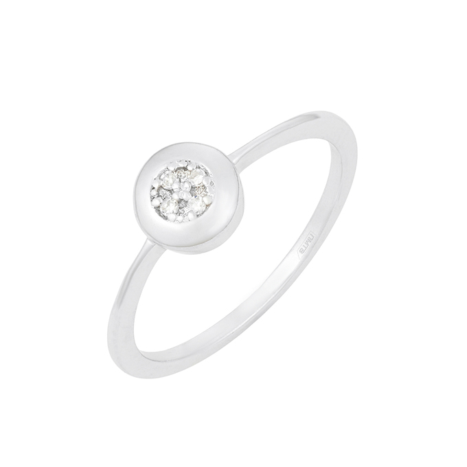 Кольцо из золота 585 пробы c бриллиантами