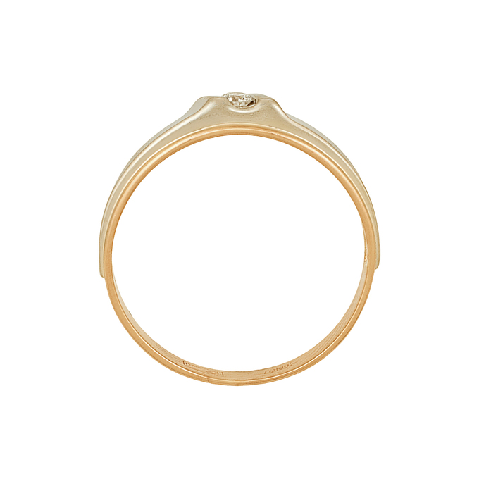 Кольцо из золота 585 пробы c бриллиантом