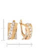 Серьги из золота 585 пробы c 34 фианитами