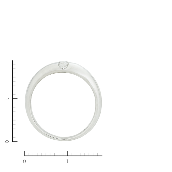 Кольцо из золота 585 пробы c 1 бриллиантом, Л 1811 4437 за 32800