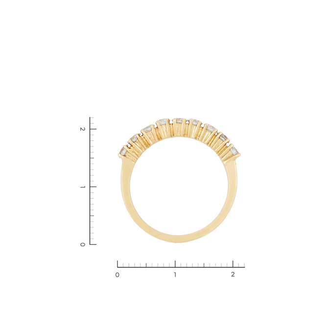Кольцо из золота 750 пробы c 9 бриллиантами, Л 2810 4346 за 74500