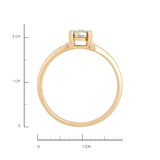 Кольцо из золота 585 пробы c бриллиантами, Л 0910 5254 за 34000