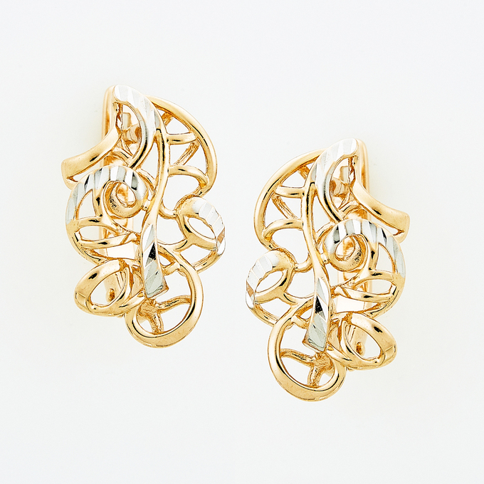 Серьги из красного золота 585 пробы