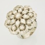 Кольцо из белого золота 585 пробы c 1 облаг. бриллиантом и 39 бриллиантами и 1 фианитом 133667 фото 1