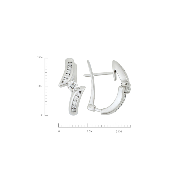Серьги из золота 585 пробы c бриллиантами, Л 0911 0069 за 64980