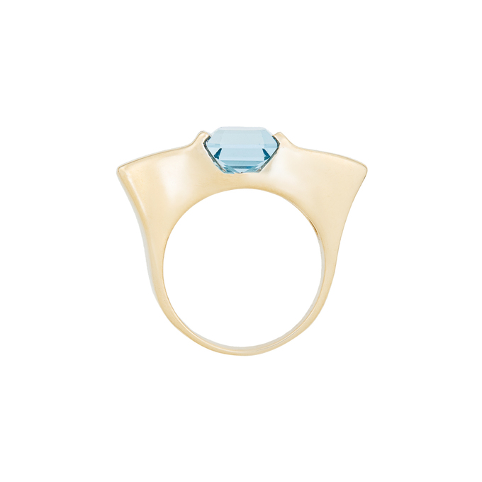 Кольцо из золота 585 пробы c топазом, Л 3604 1907 за 75200