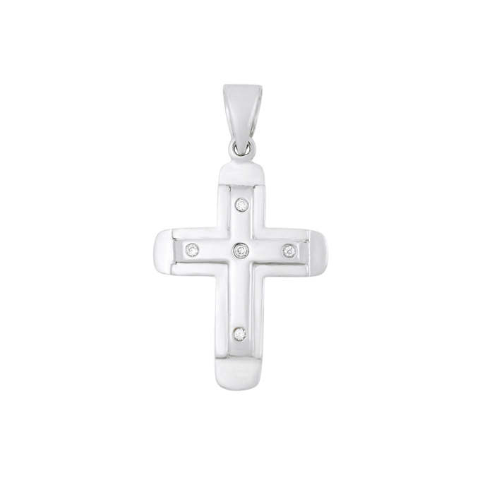 Подвеска-крестик из золота 585 пробы c бриллиантами, Л 3108 5037 за 37500