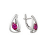 Серьга из золота 585 пробы с бриллиантами и корундом