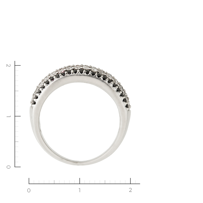 Кольцо из белого золота 585 пробы c 74 бриллиантами, Л 4506 9388 за 43900