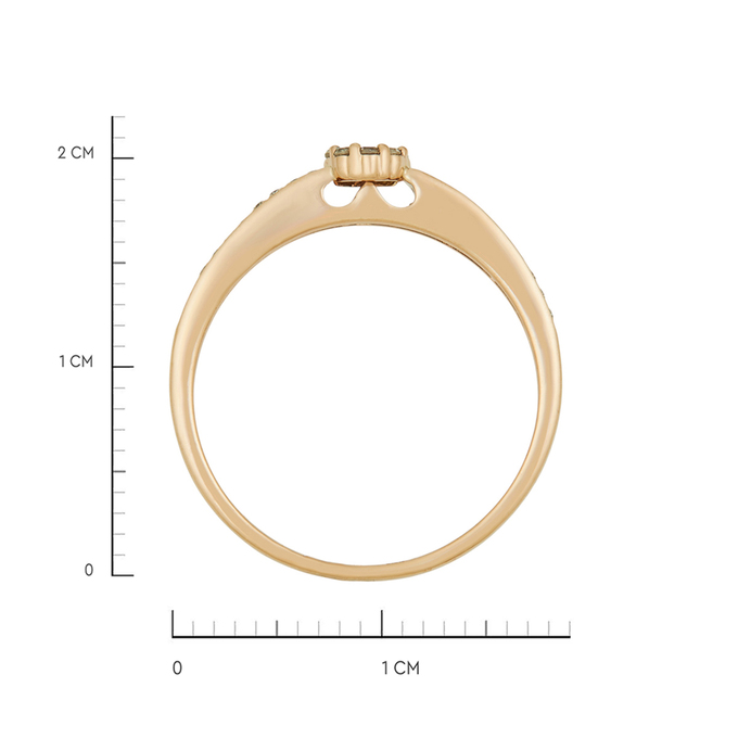 Кольцо из золота 585 пробы c бриллиантами, Л 2811 9155 за 19120