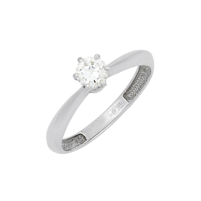 Кольцо из золота 585 пробы c бриллиантом