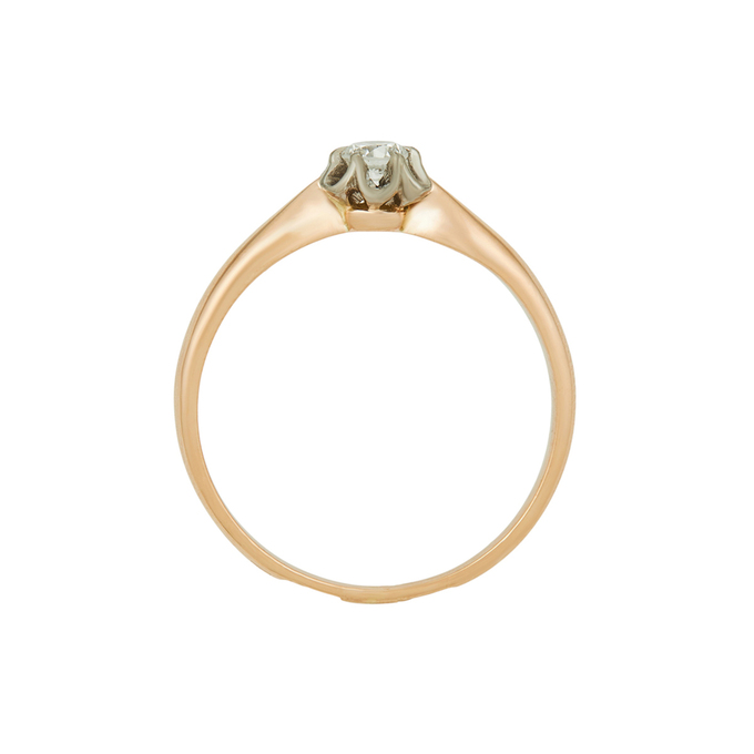 Кольцо из золота 583 пробы c бриллиантом, Л 5500 8969 за 61760