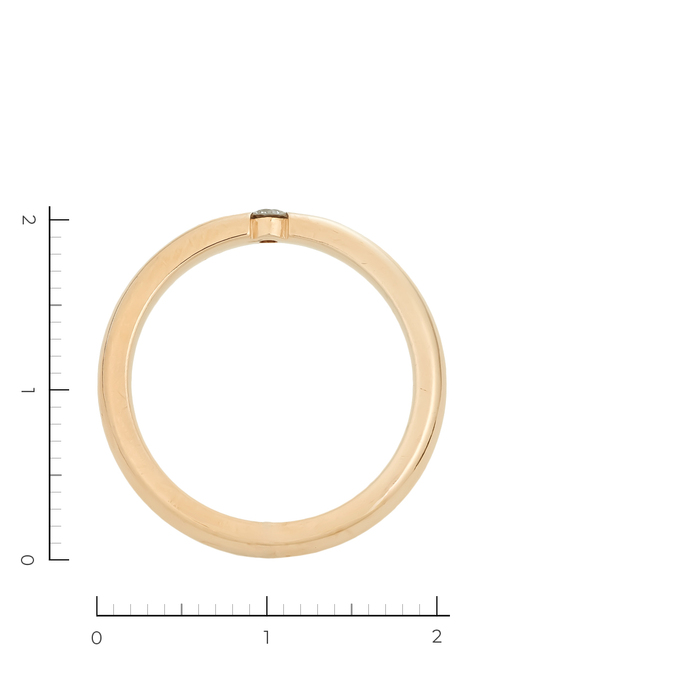 Кольцо из золота 585 пробы c 1 бриллиантом, Л 2414 6376 за 38000