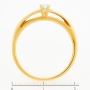Кольцо из желтого золота 750 пробы c 1 бриллиантом Л29104101 фото 4
