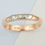 Кольцо из комбинированного золота 585 пробы c 3 бриллиантами Л04064100 фото 2