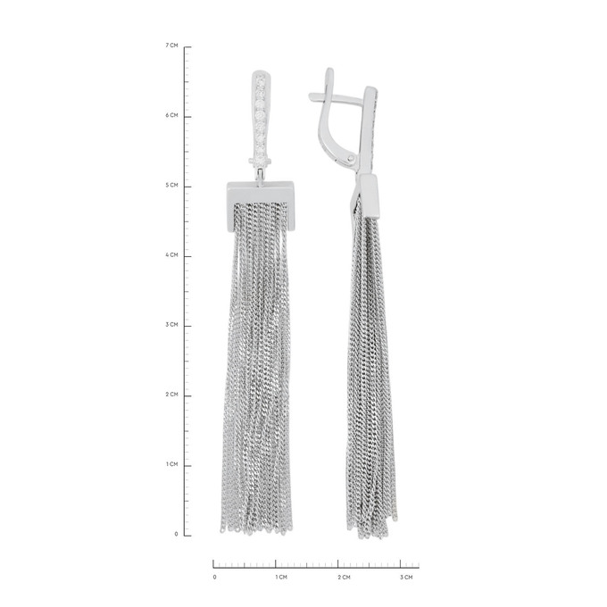 Серьги из золота 585 пробы c бриллиантами, Ц О007 2329 за 80000
