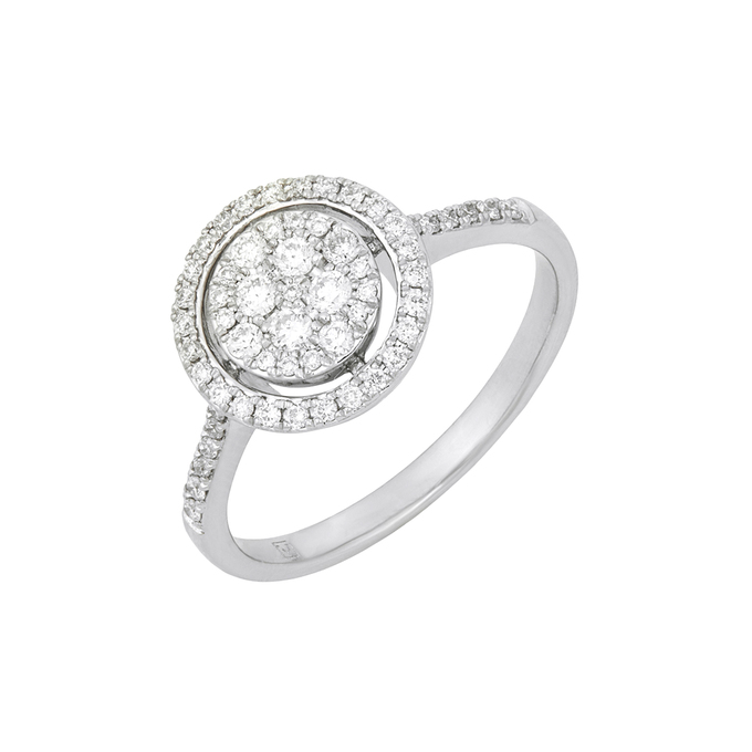 Кольцо из золота 585 пробы c бриллиантами, Л 1910 7567 за 43120