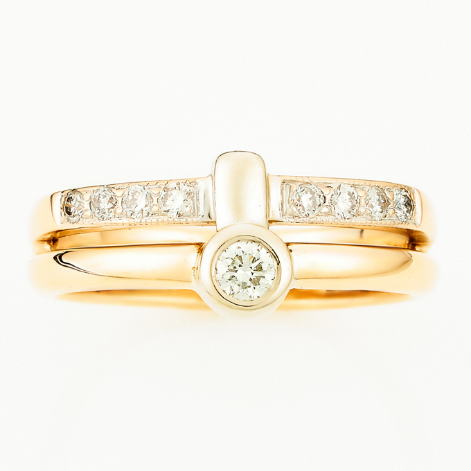 Кольцо из золота 585 пробы c бриллиантами, Л 1810 9801 за 65200