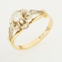Кольцо из комбинированного золота 750 пробы c 1 бриллиантом Л18099484 фото 1