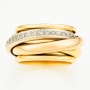 Кольцо из комбинированного золота 750 пробы c 37 бриллиантами Л11146786 фото 2