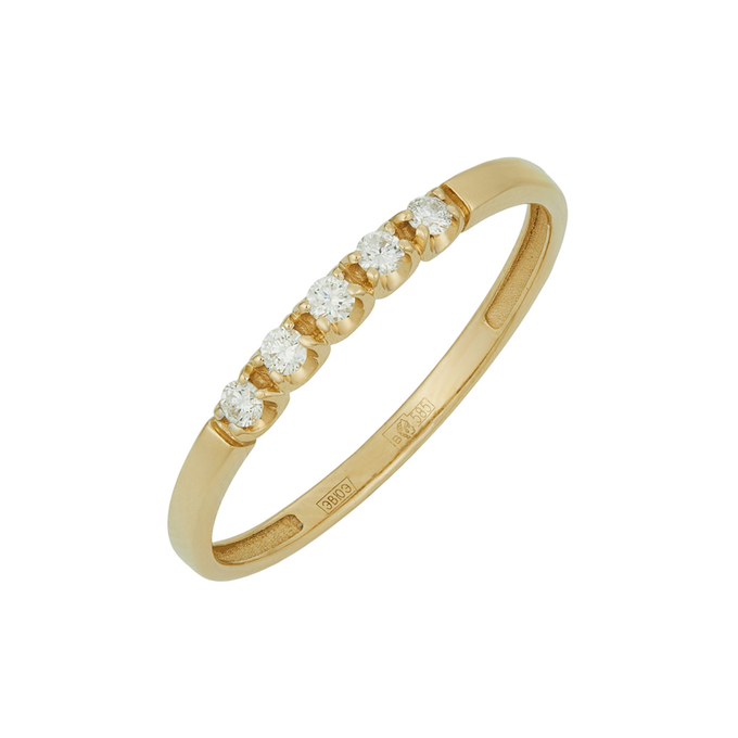 Кольцо из золота 585 пробы c бриллиантами